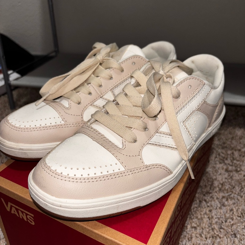 Vans Cream and White Casual Sneakers